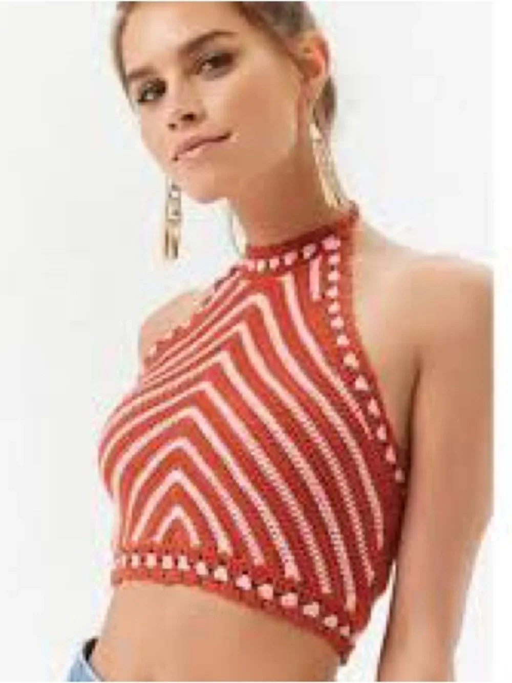 Forever 21 Knit Halter Crop Top
